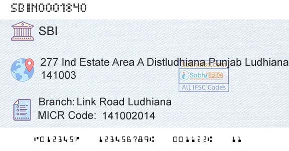 State Bank Of India Link Road LudhianaBranch 