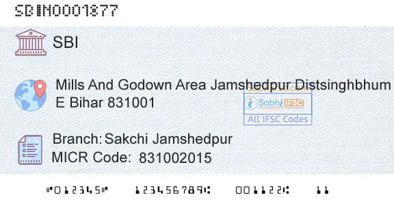 State Bank Of India Sakchi JamshedpurBranch 