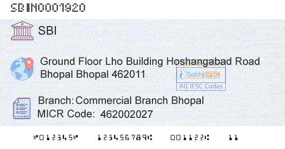 State Bank Of India Commercial Branch BhopalBranch 