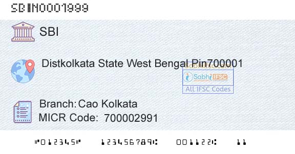 State Bank Of India Cao KolkataBranch 