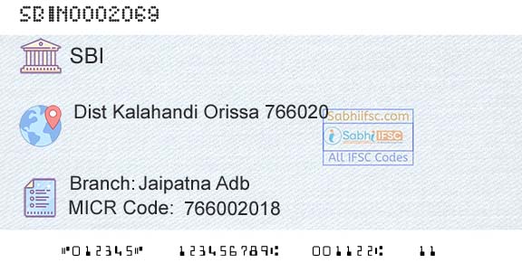 State Bank Of India Jaipatna AdbBranch 