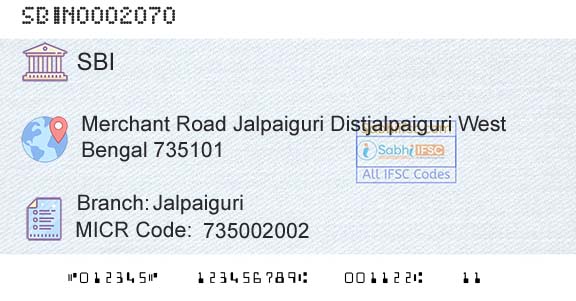 State Bank Of India JalpaiguriBranch 
