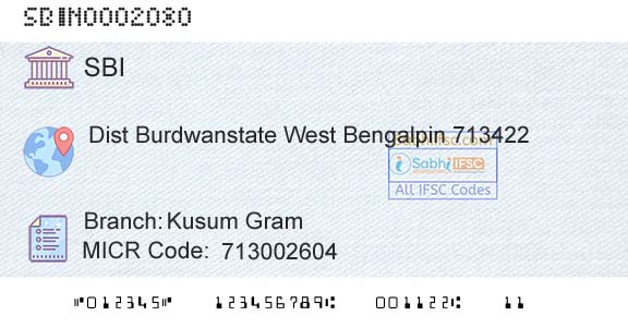 State Bank Of India Kusum GramBranch 