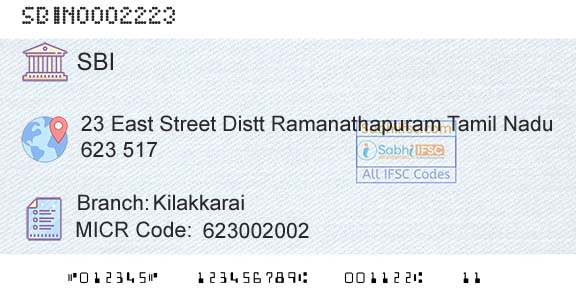 State Bank Of India KilakkaraiBranch 