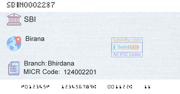 State Bank Of India BhirdanaBranch 
