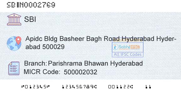 State Bank Of India Parishrama Bhawan HyderabadBranch 