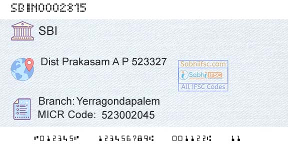 State Bank Of India YerragondapalemBranch 