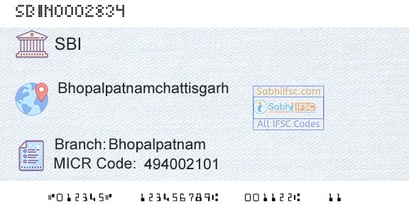 State Bank Of India BhopalpatnamBranch 