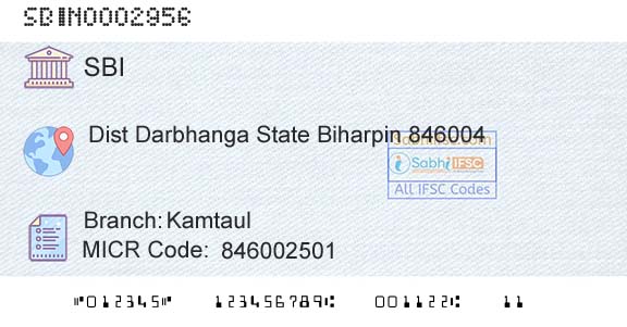 State Bank Of India KamtaulBranch 