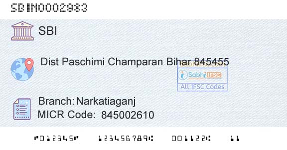 State Bank Of India NarkatiaganjBranch 