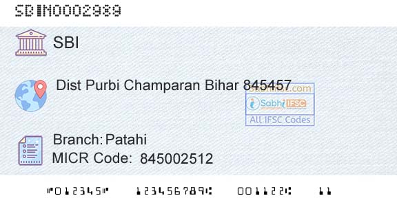 State Bank Of India PatahiBranch 