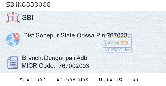 State Bank Of India Dunguripali AdbBranch 