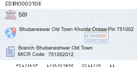 State Bank Of India Bhubaneshwar Old TownBranch 