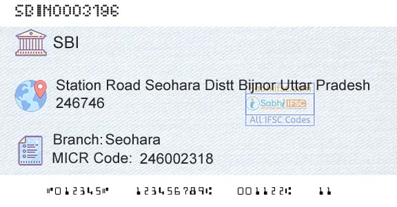 State Bank Of India SeoharaBranch 