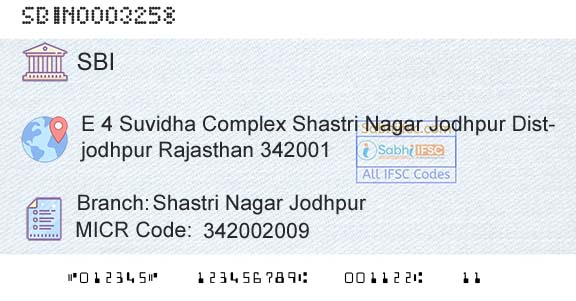 State Bank Of India Shastri Nagar JodhpurBranch 
