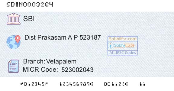 State Bank Of India VetapalemBranch 
