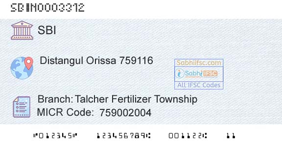 State Bank Of India Talcher Fertilizer TownshipBranch 