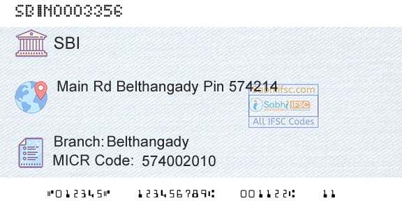 State Bank Of India BelthangadyBranch 