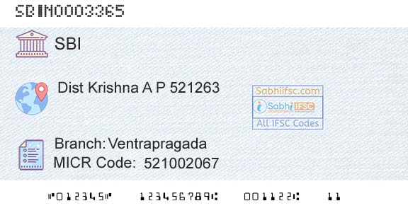 State Bank Of India VentrapragadaBranch 