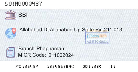 State Bank Of India PhaphamauBranch 