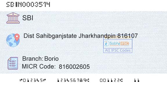 State Bank Of India BorioBranch 