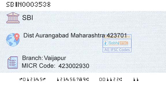 State Bank Of India VaijapurBranch 