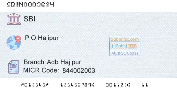 State Bank Of India Adb HajipurBranch 