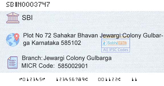 State Bank Of India Jewargi Colony GulbargaBranch 