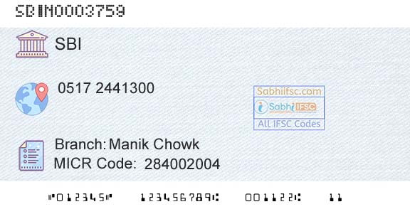 State Bank Of India Manik ChowkBranch 