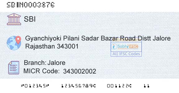 State Bank Of India JaloreBranch 