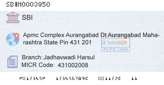 State Bank Of India Jadhavwadi HarsulBranch 