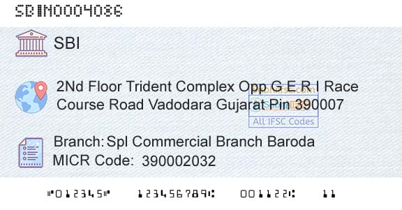 State Bank Of India Spl Commercial Branch BarodaBranch 