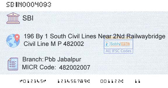 State Bank Of India Pbb JabalpurBranch 