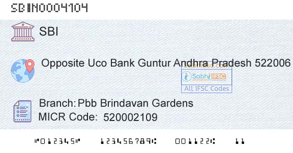 State Bank Of India Pbb Brindavan GardensBranch 