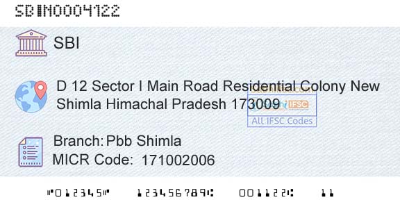State Bank Of India Pbb ShimlaBranch 