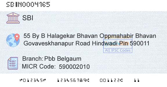 State Bank Of India Pbb BelgaumBranch 