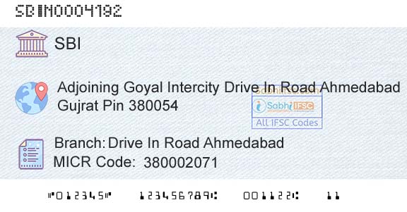 State Bank Of India Drive In Road AhmedabadBranch 