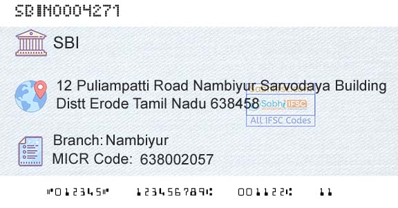 State Bank Of India NambiyurBranch 