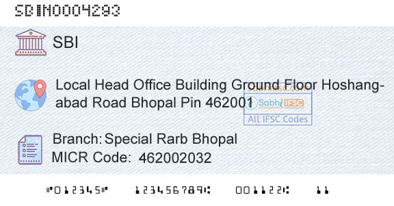 State Bank Of India Special Rarb BhopalBranch 
