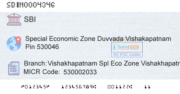 State Bank Of India Vishakhapatnam Spl Eco Zone VishakhapatnamBranch 