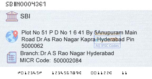State Bank Of India Dr A S Rao Nagar HyderabadBranch 