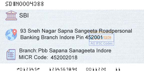 State Bank Of India Pbb Sapana Sanageeta IndoreBranch 