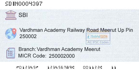 State Bank Of India Vardhman Academy MeerutBranch 