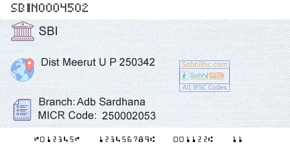 State Bank Of India Adb SardhanaBranch 