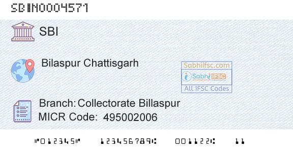 State Bank Of India Collectorate BillaspurBranch 