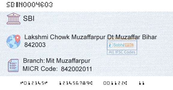 State Bank Of India Mit MuzaffarpurBranch 