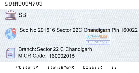 State Bank Of India Sector 22 C ChandigarhBranch 