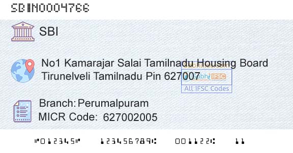 State Bank Of India PerumalpuramBranch 