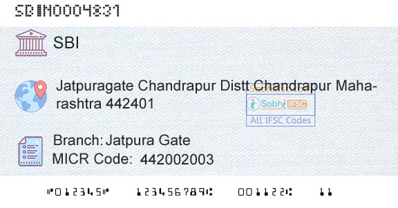 State Bank Of India Jatpura GateBranch 