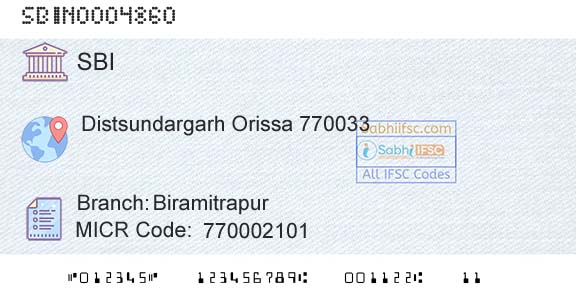 State Bank Of India BiramitrapurBranch 